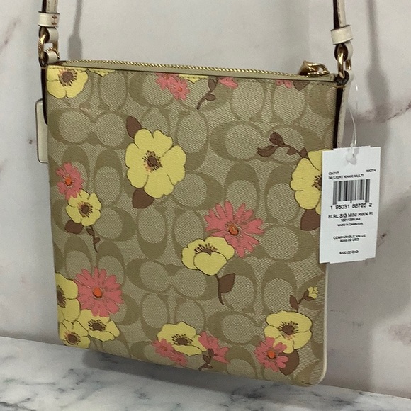 NWT- COACH Mini Rowan File Bag in Signature Canvas. Crossbody - Picture 3 of 4
